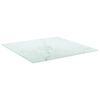 vidaXL Bordplate hvit 50x50 cm 6 mm herdet glass med marmor design