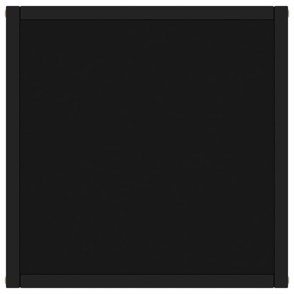 vidaXL Salongbord svart med svart glass 40x40x50 cm