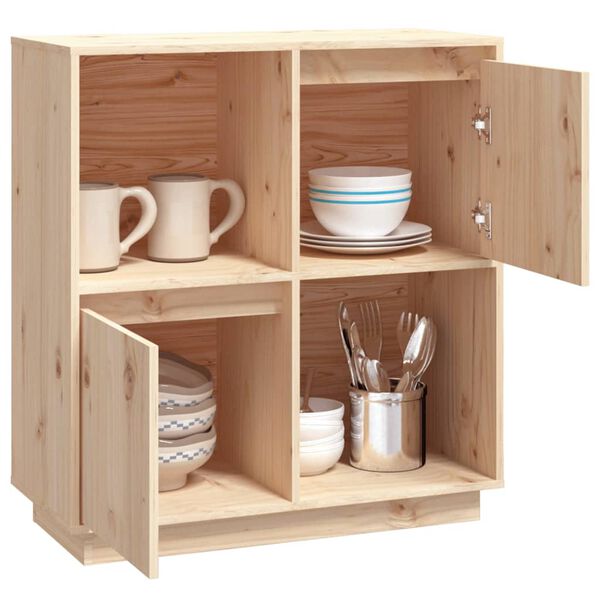 vidaXL Skjenk 74x35x80 cm heltre furu