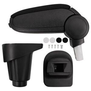 vidaXL Bilarmlener svart 14x35x(37-53) cm ABS