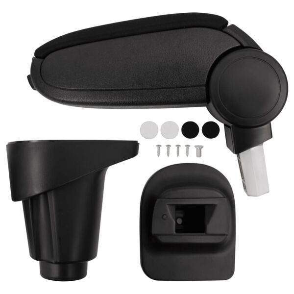 vidaXL Bilarmlener svart 14x35x(37-53) cm ABS