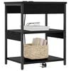 vidaXL Nattbordskap 2 pcs Svart Eik 41 x 31 x 51 cm Konstruert tre