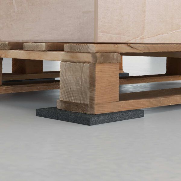 vidaXL Gummipute Svart Gummi