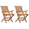 vidaXL Klappstoler 2 stk 56x63x90 cm heltre teak