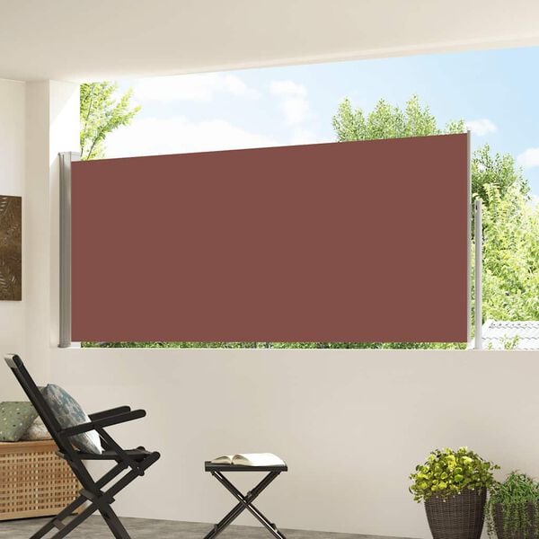vidaXL Uttrekkbar sidemarkise 120 x 300 cm brun