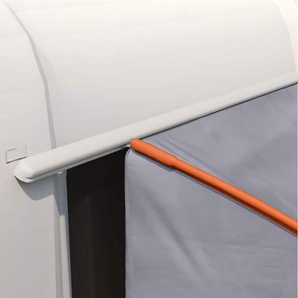 vidaXL Bakluketelt med tak Gr&aring; og Oransje 194 x 180 x 210 cm taft