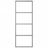 vidaXL Skyvedør aluminium og ESG-glass 76x205 cm svart