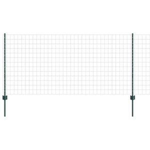 vidaXL Euro gjerdet med stolpe 10 x 1 m PVC-belagt st&aring;l Gr&oslash;nn Mesh