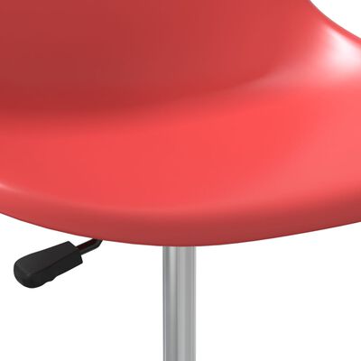 vidaXL Svingbare spisestoler 6 stk rød PP