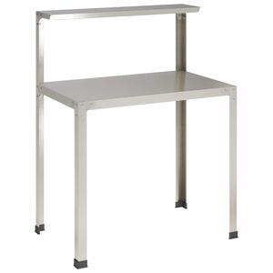 vidaXL Plantebord 100 x 50 x 104 cm Rustfritt st&aring;l S&oslash;lv