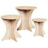 vidaXL Kaffebord 3 stk. Naturlig 46 x 46 x 47 cm