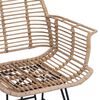 vidaXL Spisestuestol 2 pcs Naturlig 44 x 44 x 74 cm Rattan og Jern