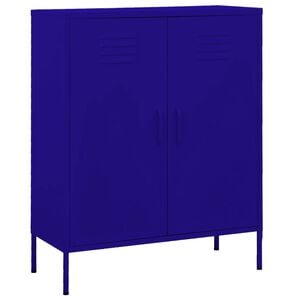 vidaXL Oppbevaringsskap marinebl&aring; 80x35x101,5 cm st&aring;l