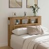 vidaXL Sengegavl med LED artisan eik 140x18,5x103,5 cm konstruert tre