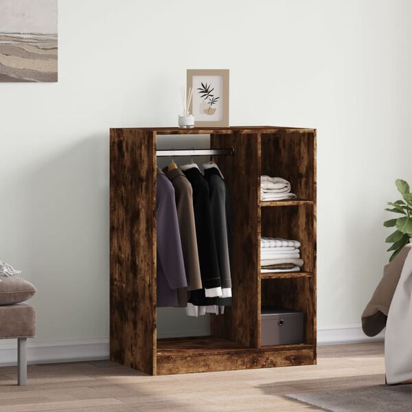 vidaXL Garderobe r&oslash;kt eik 77x48x102 cm konstruert tre
