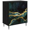 vidaXL Kommode WIJHE Teal marmorprint 66 x 36,5 x 76 cm Konstruert tre