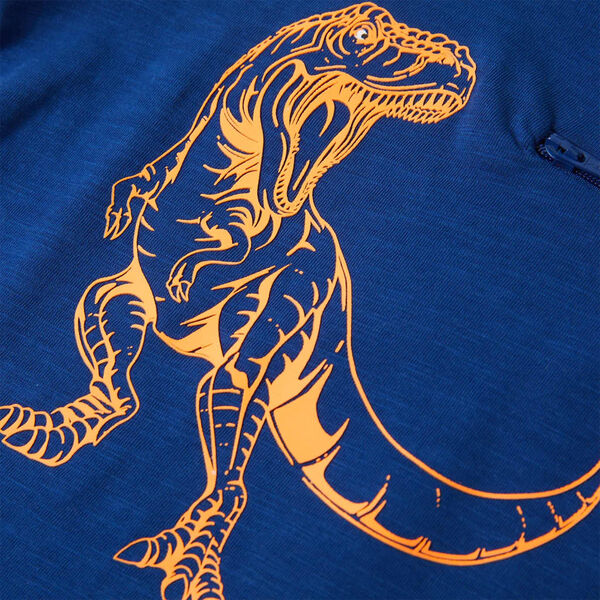 T-skjorte for barn med korte ermer m&oslash;rkebl&aring; 116