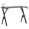 vidaXL Spillebord med Y-formede ben svart 110x60x75 cm