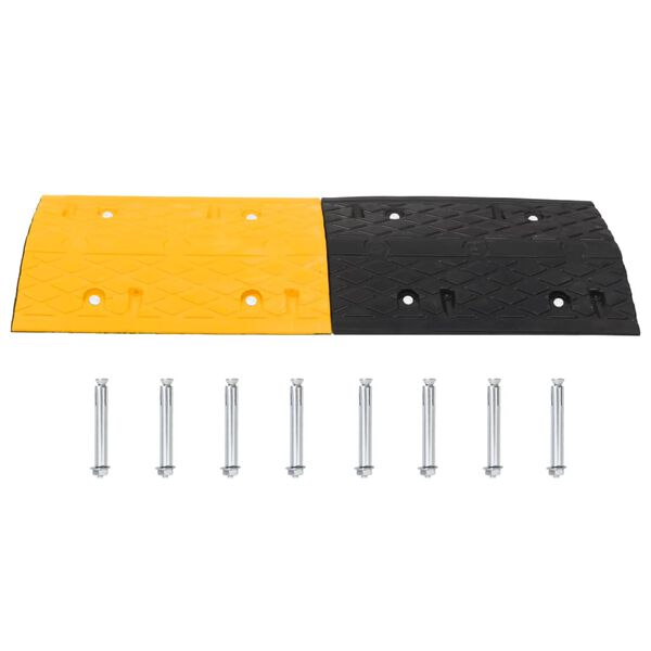 vidaXL Fartshumper 5 stk gul og svart 97x32,5x4 cm gummi