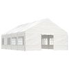 vidaXL Paviljong med tak hvit 8,92x5,88x3,75 m polyetylen