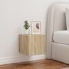 vidaXL Vegghengt TV-benk med LED sonoma eik 30,5x35x30 cm