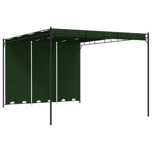 vidaXL Paviljong 4 x 3 x 2,3 m Gr&oslash;nn Polyester og st&aring;l