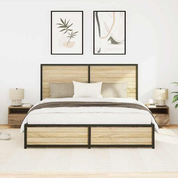 vidaXL Nattbordskap 2 pcs Artisan Eik 40 x 39 x 37 cm Konstruert tre