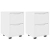 vidaXL Nattbord 2 stk. Hvit 30,5 x 30 x 43 cm Konstruert tre