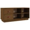 vidaXL Skobenk honningbrun 100x34x45 cm heltre furu