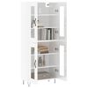 vidaXL Highboard h&oslash;yglans hvit 69,5x34x180 cm konstruert tre