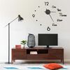 vidaXL Veggklokke 3D moderne design svart 100 cm XXL