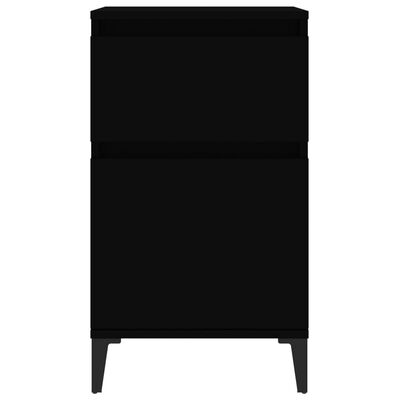 vidaXL Nattbord svart 40x35x70 cm