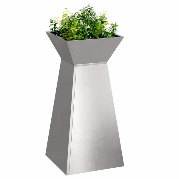 vidaXL Søyleplanter sølv 35 x 35 x 73 cm Rustfritt Stål