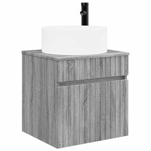 vidaXL Vegghengt servantkommode Gr&aring; Sonoma 49 x 44,5 x 65,5 cm