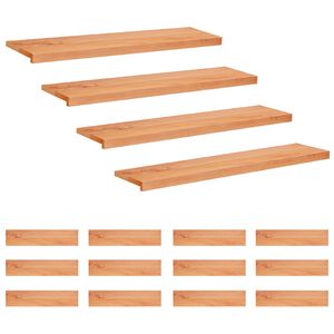vidaXL Trappetrinn 16 stk. 110 x 30 x 2 cm Lakk Massiv b&oslash;ketre