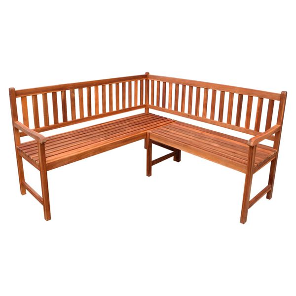 vidaXL Utend&oslash;rs hj&oslash;rnebenk med puter 150 cm heltre akasie