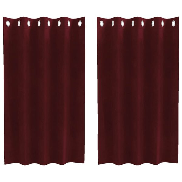 vidaXL Blendingsgardiner 2 pcs Vinr&oslash;d 140 x 140 cm Fl&oslash;yel