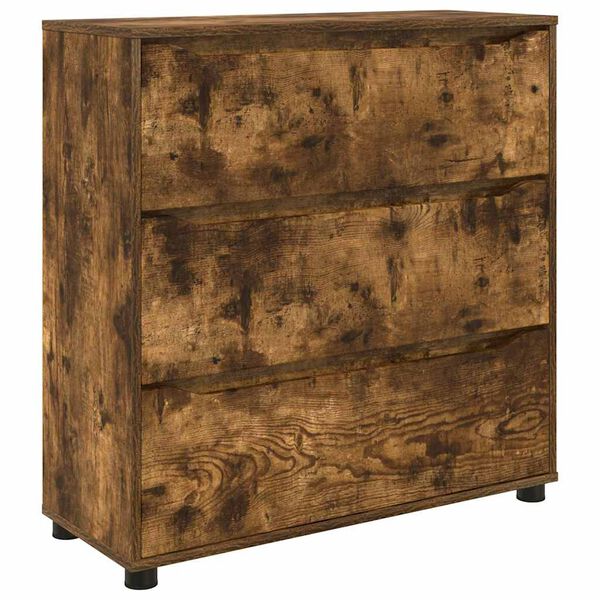 vidaXL Oppbevaringsskap R&oslash;kt eik 80 x 31 x 81 cm Konstruert tre