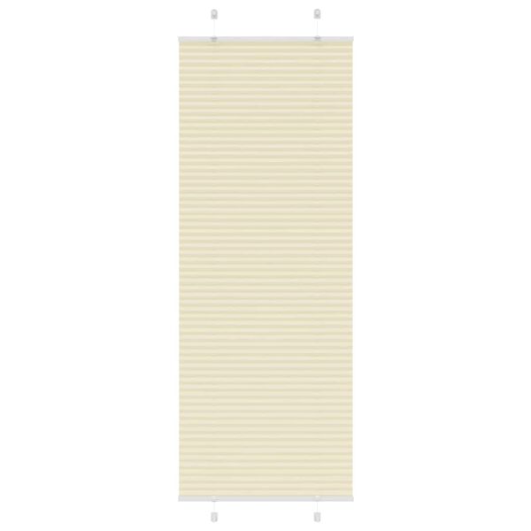 vidaXL pliss&eacute;gardin krem 75x200 cm Stoff Bredde 74,4 cm Polyester