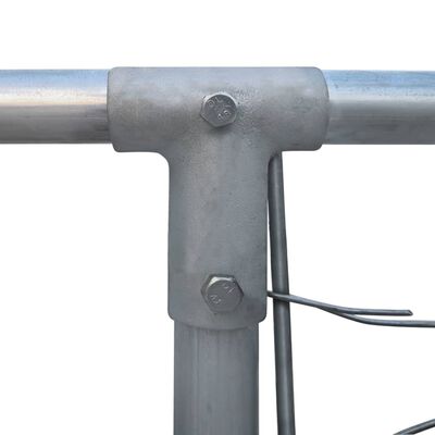 vidaXL Utendørs hundegård galvanisert stål 2x2x1 m