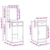 vidaXL Sminkebord med skuff 2 pcs Brun 50 x 41 x 135 cm Konstruert tre