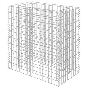 vidaXL Gabion h&oslash;ybed galvanisert st&aring;l 90x50x100 cm