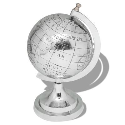 vidaXL Globus med stativ Aluminium Sølv 35 cm