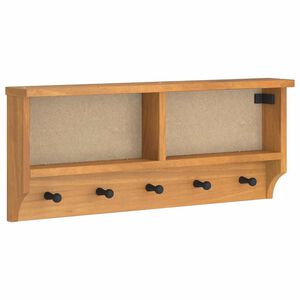 vidaXL Veggmontert knaggrekke SANDNES 87x12x35 cm heltre furu