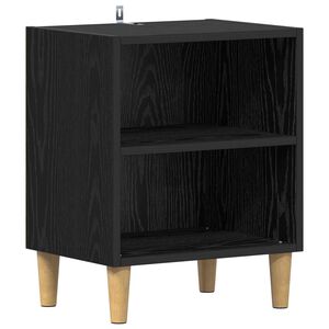 vidaXL Sengeskap Svart Eik 40 x 30 x 50 cm Konstruert tre