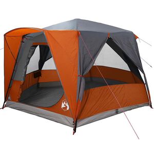 vidaXL Hytte telt for 5 personer Gr&aring; og Oransje 333 x 317 x 194 cm
