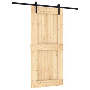 vidaXL Skyved&oslash;r med monteringstilbeh&oslash;r 95x210 cm heltre furu