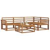 vidaXL Utend&oslash;rs sofa-sett 5 pcs Naturlig Solid akasietre