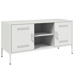 vidaXL TV-benk hvit 100,5x39x50,5 cm st&aring;l