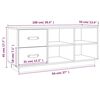 vidaXL Skobenk honningbrun 100x34x45 cm heltre furu